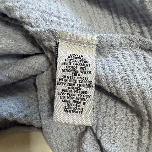 Sanctuary Light Blue Gauze‎ Cropped Button Front Shirt XS - Picture 5 of 5